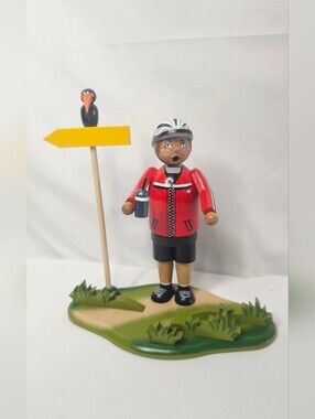 Kathe Wohlfahrt Original Holzknoddl Wooden Smoker Cyclist Biker German Incense